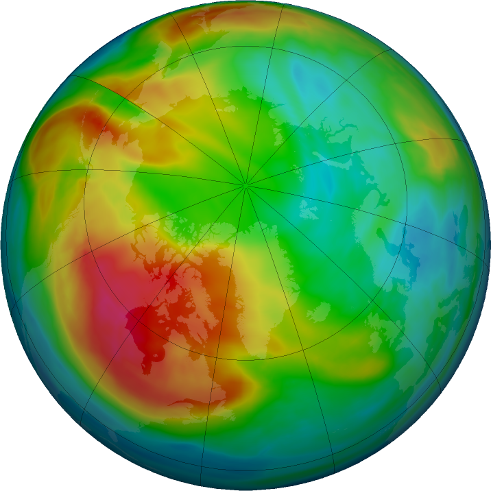 Arctic ozone map for 26 December 2017